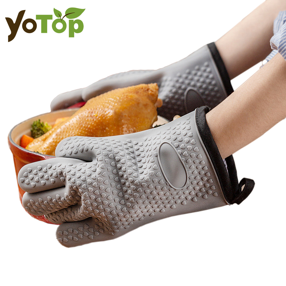 Oven Mitt Silicone - 내열성 실리콘 장갑 전자 레인지 베이킹