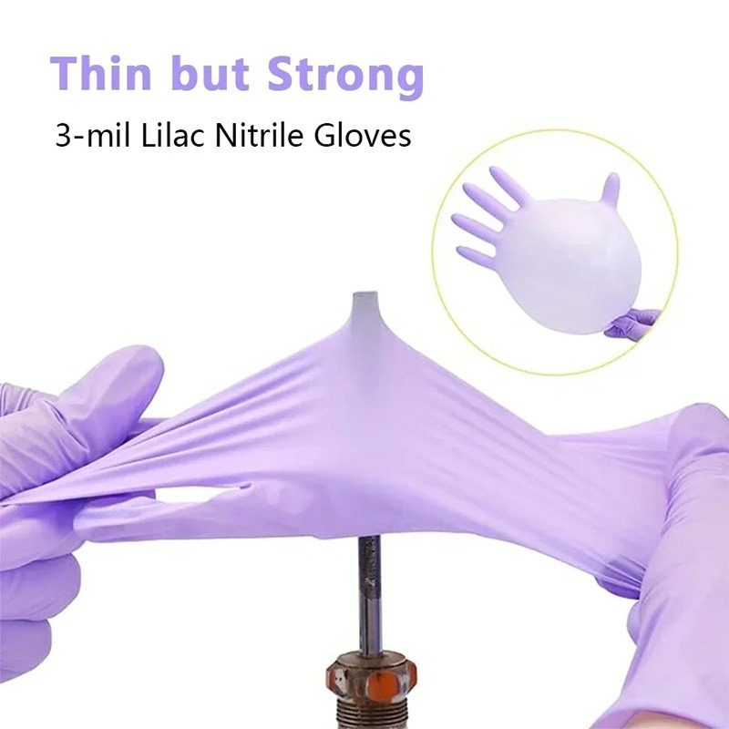 50/100pcs 보라색 니트릴 장갑 일회용 파우더 프 - Exam Glove Nitrile 리뷰 및 가격