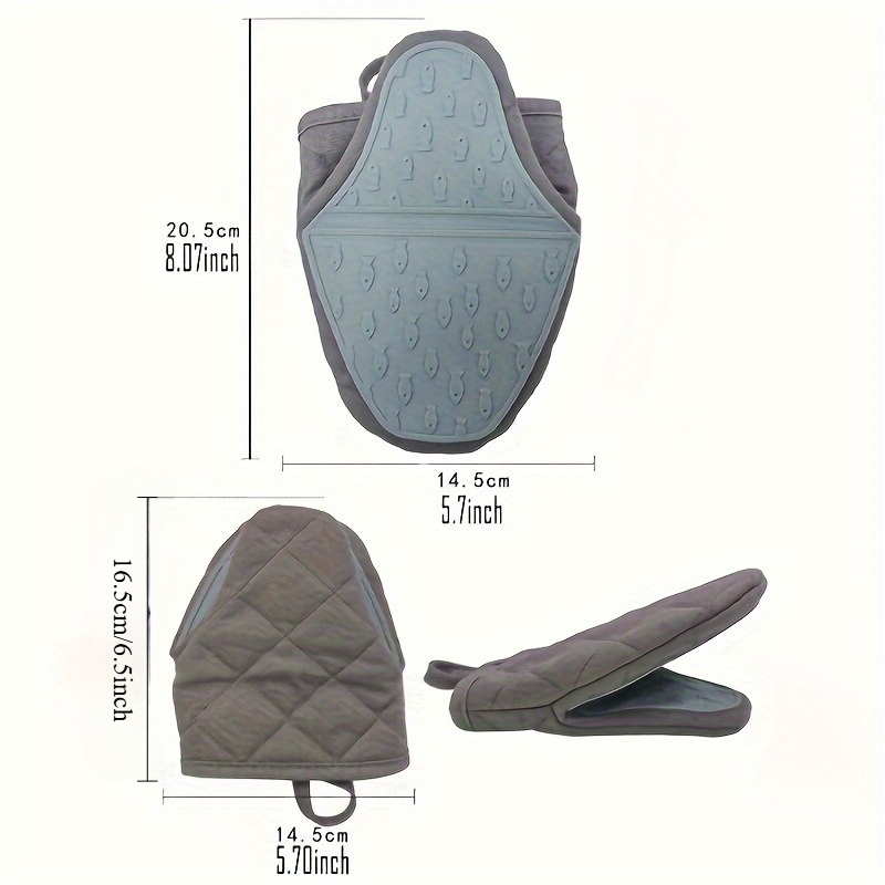 실리콘 패드 2개 |   인체공학적 그립, 미끄럼 방지 - Oven Mitt Silicone 리뷰 및 가격